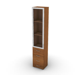 Стеллаж комбинированный тёмный 400×320×2000 мм